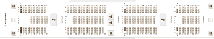 A380 Emirates seating chart maindeck