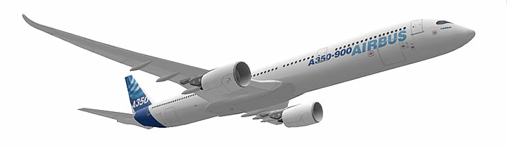 Аэробус A350-900 3D модель