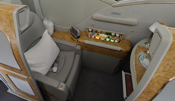 Emirates A380 первый класс