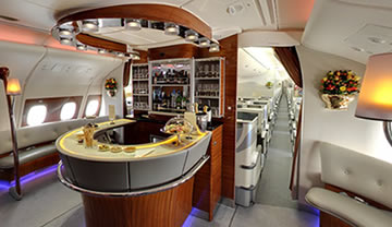 Emirates A380 зона отдыха