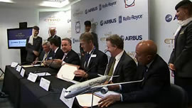 фото с пресс-конференции Etihad Airways и Airbus на Dubai Airshow 2013